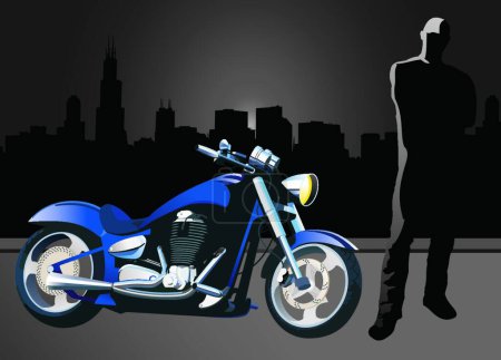Illustration for Motorcycle vector background illustration - Royalty Free Image
