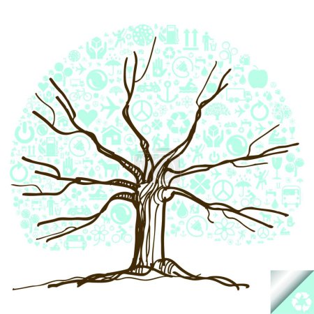 Ilustración de Árbol colorido vector fondo - Imagen libre de derechos