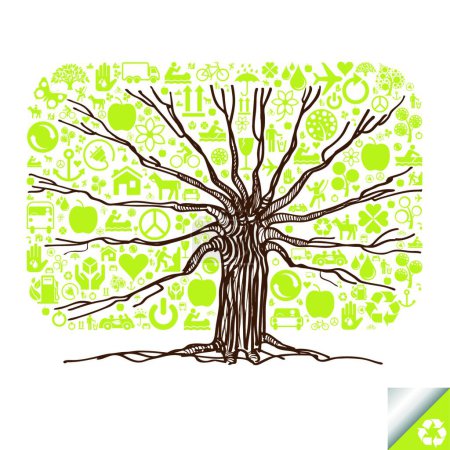 Ilustración de Árbol verde vector fondo - Imagen libre de derechos