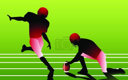 Illustration for American football players vector - Royalty Free Image