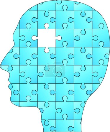 Illustration for Head puzzle  vector illustration - Royalty Free Image