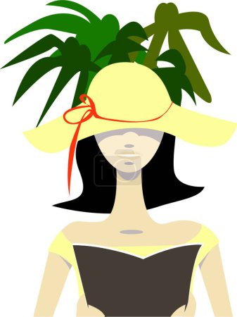 Illustration for Reading on Holidays modern vector illustration - Royalty Free Image