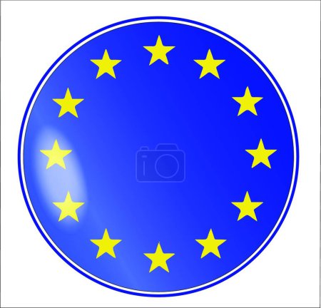Illustration for Euro button modern vector illustration - Royalty Free Image