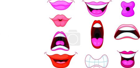 Illustration for Lips modern vector illustration - Royalty Free Image
