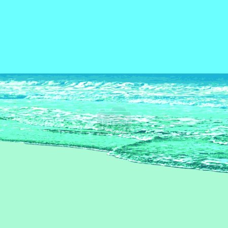Illustration for Beach Background modern vector illustration - Royalty Free Image