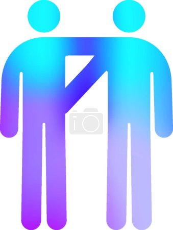 Illustration for Male couple icon vector illustration - Royalty Free Image