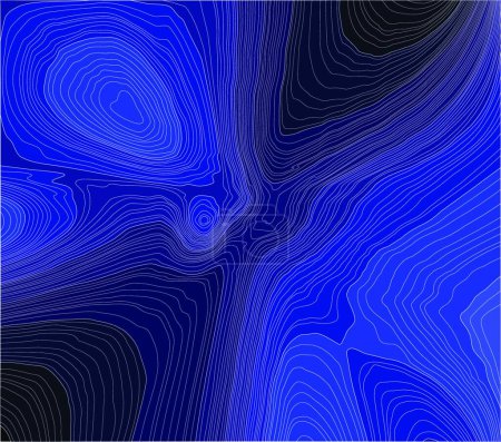 Illustration for Blue contours background   vector illustration - Royalty Free Image