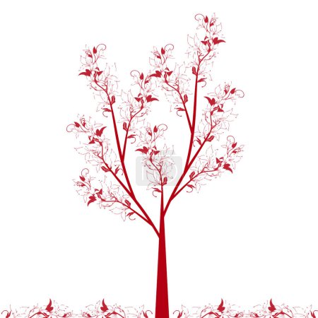 Ilustración de Arte árbol vector ilustración - Imagen libre de derechos
