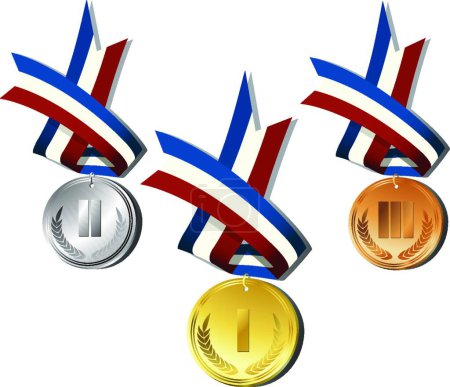 Illustration for Medals, colored vector illustration - Royalty Free Image