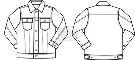 Illustration for Denim jackets modern vector illustration - Royalty Free Image