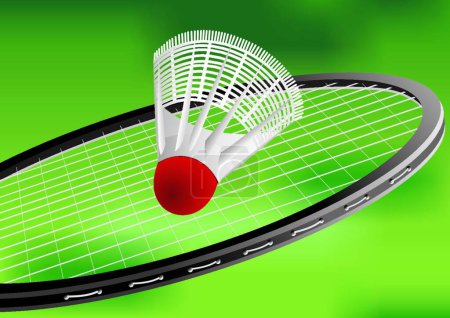 Ilustración de Una raqueta de tenis moderna ilustración vectorial - Imagen libre de derechos