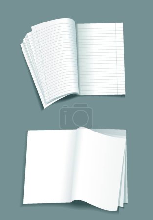 Ilustración de Cuaderno abierto ilustración vector moderno - Imagen libre de derechos