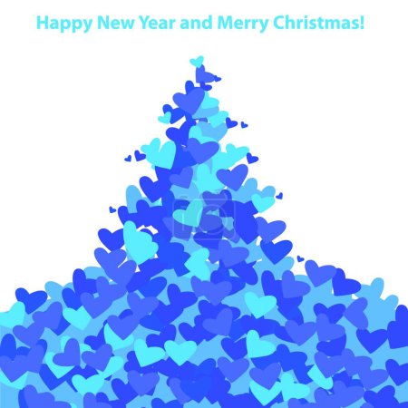 Illustration for New-year-christmas tree vector illustration - Royalty Free Image