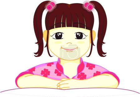 Ilustración de Ilustración de vector moderno Little Girl - Imagen libre de derechos