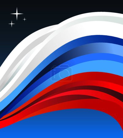 Illustration for Russia flag vector illustration - Royalty Free Image