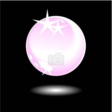 Illustration for Pearl  or magic crystal ball, graphic vector illustration - Royalty Free Image