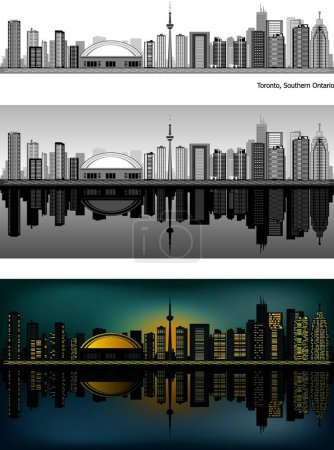 Téléchargez les illustrations : Illustration vectorielle de l'horizon canada de Toronto - en licence libre de droit