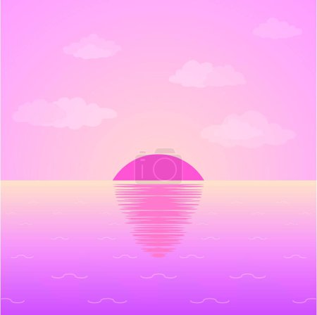 Illustration for "Sun and sea" vector illustration - Royalty Free Image