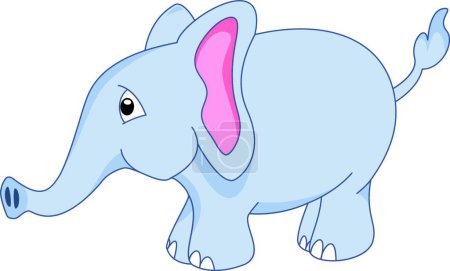 Téléchargez les illustrations : Bébé éléphant, illustration vectorielle graphique - en licence libre de droit