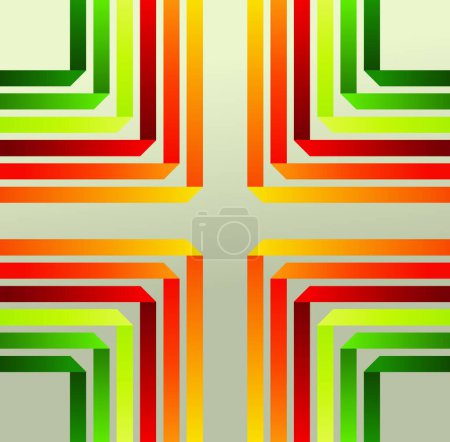 Illustration for Origami ribbons pattern, graphic vector illustration - Royalty Free Image