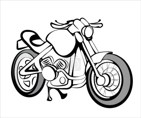 Téléchargez les illustrations : Moto, illustration vectorielle moto - en licence libre de droit