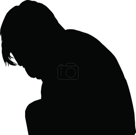 Illustration for Silhouette men, graphic vector illustration - Royalty Free Image