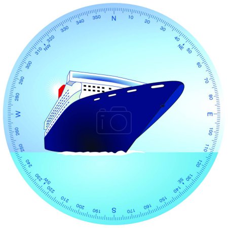 Illustration for Cruise ship icon, web simple illustration - Royalty Free Image