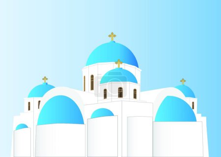 Illustration for "Greek Orthodox Church" colorful vector illustration - Royalty Free Image