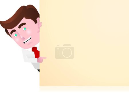 Ilustración de "Señal de hombre de negocios "ilustración de vector colorido - Imagen libre de derechos