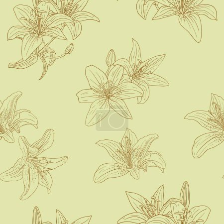 Illustration for Beautiful seamless wallpaper, graphic vector illustration - Royalty Free Image