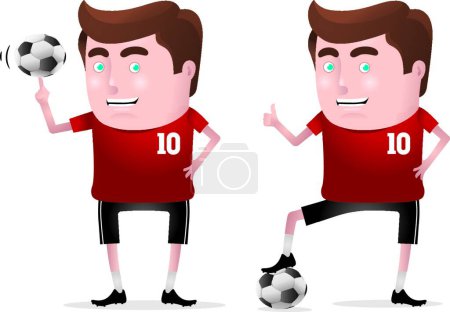 Téléchargez les illustrations : Joueur de football, modèle vectoriel pour la conception web - en licence libre de droit