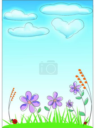 Illustration for Spring day, simple vector illustration - Royalty Free Image