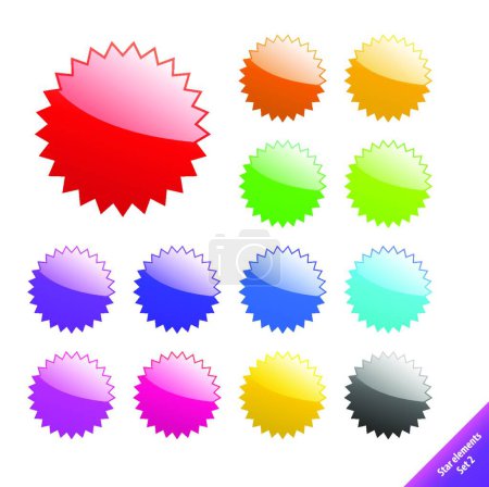 Illustration for Multicolored glossy web elements. Perfect for text or icons. - Royalty Free Image