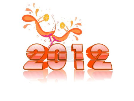 Ilustración de 2012 año nuevo vector ilustración - Imagen libre de derechos