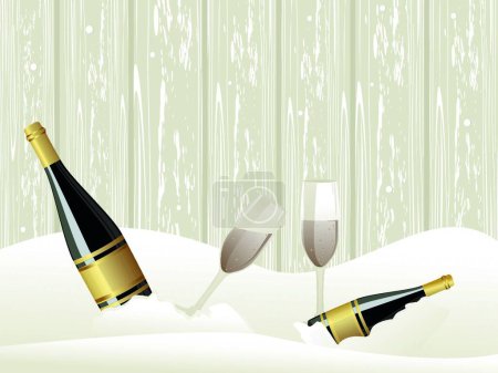 Téléchargez les illustrations : Icône web champagne, design simple - en licence libre de droit