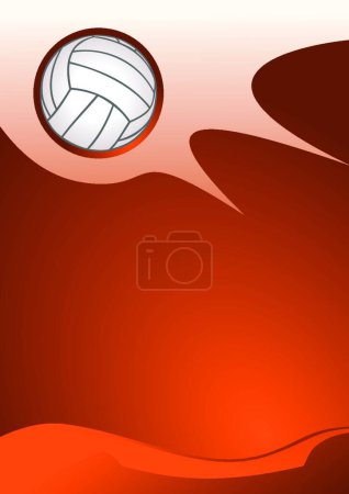 Illustration for "Volleyball sport background" colorful vector illustration - Royalty Free Image