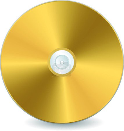 Ilustración de "Disco compacto dorado "vector colorido ilustración - Imagen libre de derechos