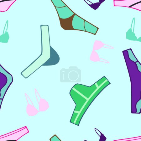 Illustration for Seamless underwear pattern vector illustration - Royalty Free Image