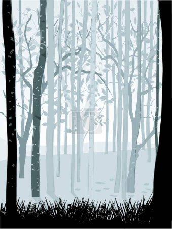 Illustration for Black Forest White  vector illustration - Royalty Free Image