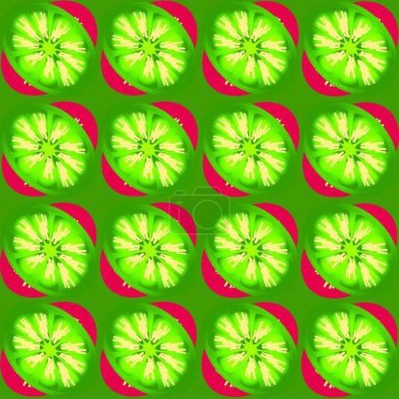 Illustration for Pattern with kiwi slices - Royalty Free Image