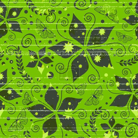 Illustration for Pattern with nature and grunge - Royalty Free Image