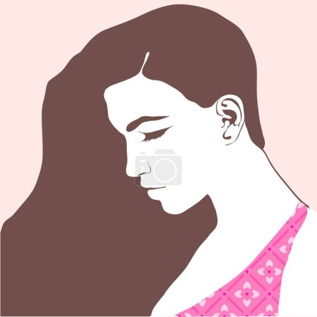 Illustration for Beautful woman in soft colors - Royalty Free Image