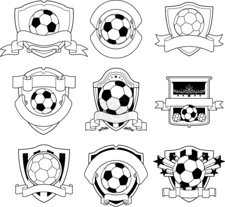 Ilustración de Placa de fútbol, ilustración vectorial gráfica - Imagen libre de derechos