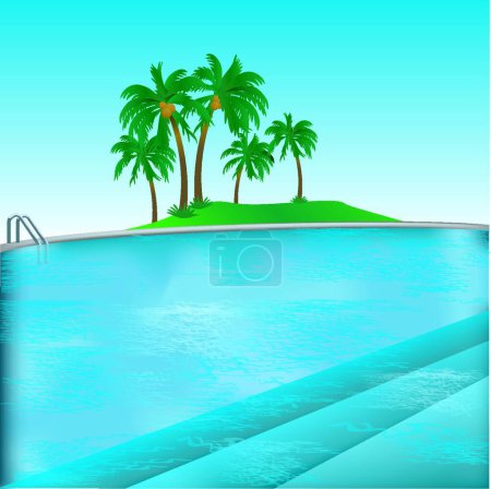 Ilustración de Fondo de la piscina, ilustración vectorial gráfica - Imagen libre de derechos