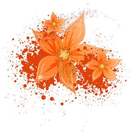 Illustration for Beautiful floral background, vector illustration - Royalty Free Image