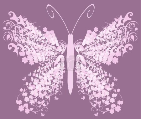 Ilustración de Ilustración de la mariposa vintage - Imagen libre de derechos