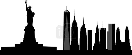Illustration for Illustration of the New york skyline - Royalty Free Image