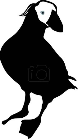 Illustration for Silhouette of puffin vector illustration - Royalty Free Image
