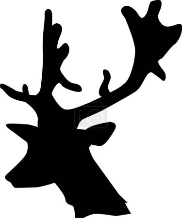 Ilustración de Ilustración de ciervo, vector diseño simple - Imagen libre de derechos