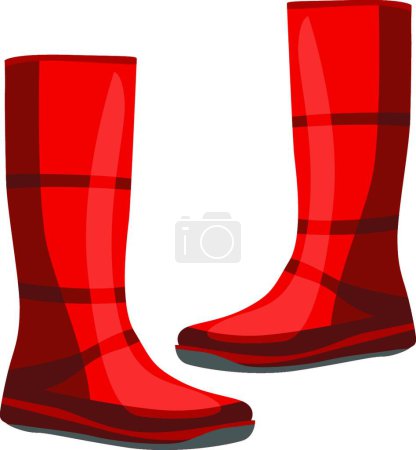 Ilustración de "isolated rubber boots vector illustration" - Imagen libre de derechos